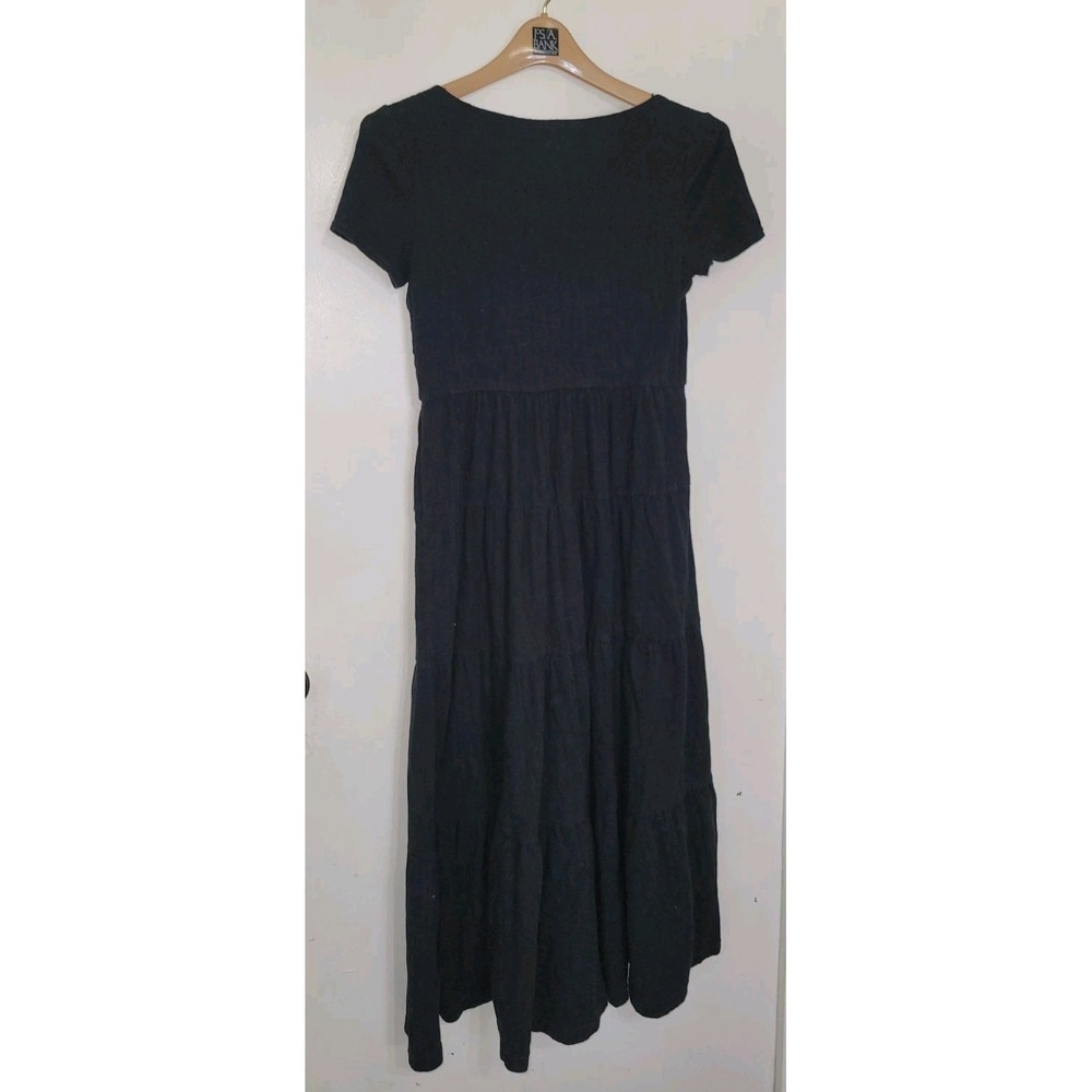 Anthropologie Maeve Gillian Tiered Maxi Dress Small Black Boho Whimsigoth Witchy - Picture 9 of 12